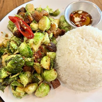 Plern Thai Cafe - Crispy pork belly brussel sprouts. GET THIS!! - Thai Near Me - Lake Forest, California Plern Thai Cafe - Crispy pork belly brussel sprouts. GET THIS!! - Thai Near Me - Lake Forest, California