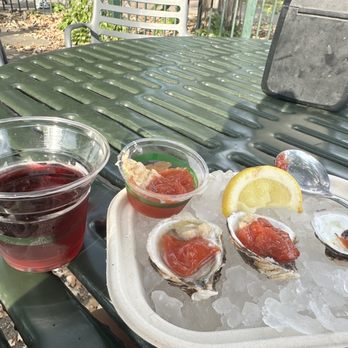 Sea Salt Eatery - Fresh oysters in half shell and cold red wine. This is heaven - Seafood Near Me - Minneapolis, Minnesota