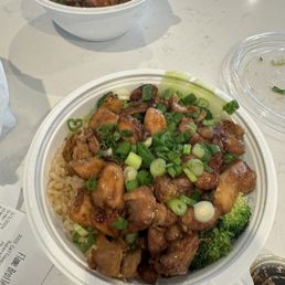 Regular size chicken bowls with everything. Regular size chicken bowls with everything.