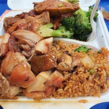 Bourbon St Grill - 2 meats 1 vegetable,  loving it - American Near Me - Vaughan, Ontario