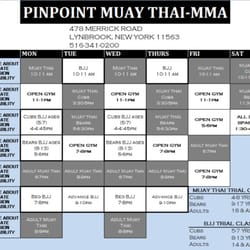 PinPoint Muay Thai - Pinpoint Muay Thai schedule
