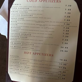 Pasha Cafe & Lounge - August 2024 menu - Mediterranean Near Me - Pittsburgh, Pennsylvania