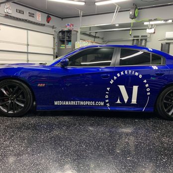 Shell Shocked Wraps - Commercial vinyl wrap on a blue Dodge Charger - Vehicle Wraps Near Me - Wylie, Texas Shell Shocked Wraps - Commercial vinyl wrap on a blue Dodge Charger - Vehicle Wraps Near Me - Wylie, Texas