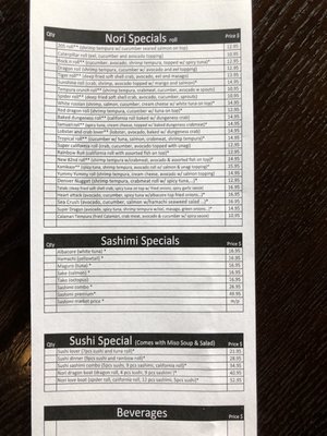 Menu photo 2 Nori Sushi Happy Valley, OR Menu photo 2 Nori Sushi Happy Valley, OR