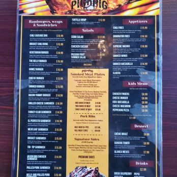 Pig N Pig - MENU - Barbeque Near Me - Fullerton, California