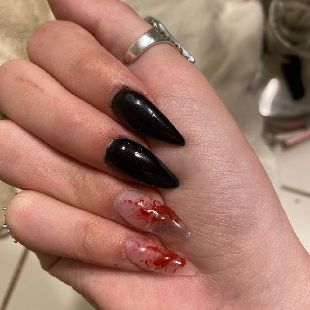 Nails By Ashley Leandra - halloween themed bloody nails! - Nail Technicians Near Me Nails By Ashley Leandra - halloween themed bloody nails! - Nail Technicians Near Me