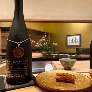 Miura - The aged Gikyo brings  a slight oxidative richness and perfect match for the Anago - Sushi Bars Near Me - Beverly Hills, California