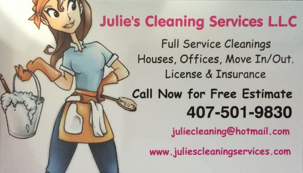JULIE’S CLEANING SERVICES 1419 Countryridge Pl, Orlando, Florida