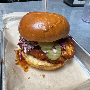 Burger Bench - Inferno chicken burger - American Near Me - Escondido, California