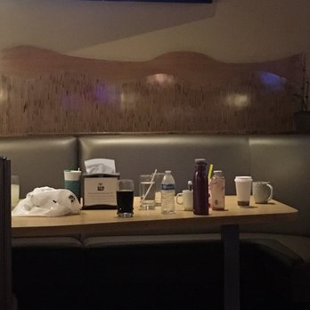 Sierra Noodle House - This is the table where all the Employees of Sierra Noodle house left all their drinks, this is beyond tacky - Vietnamese Near Me - Fontana, California