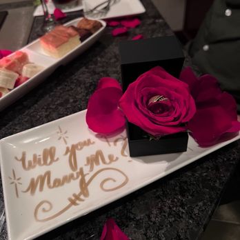 The Melting Pot - Proposal plate - Fondue Near Me - Orlando, Florida The Melting Pot - Proposal plate - Fondue Near Me - Orlando, Florida