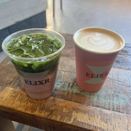 Strawberry Oat Milk Matcha Latte