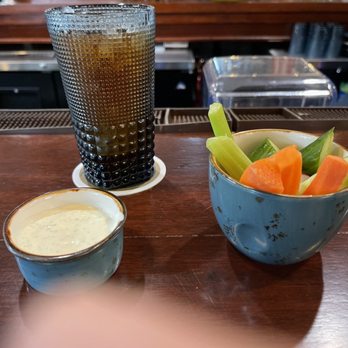 Reba's Place - Complimentary cold veggies with ranch dressing - American Near Me - Atoka, Oklahoma