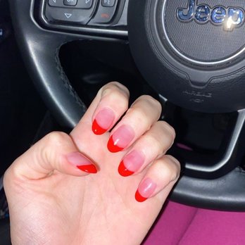 Athens Nail Bar - Red French Tip - Nail Salons Near Me - Athens, Georgia Athens Nail Bar - Red French Tip - Nail Salons Near Me - Athens, Georgia