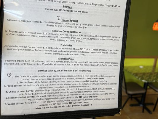 Menu photo 6 Órale Sylvan Lake, MI