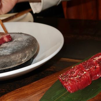 Uchi Denver - The Hot Rock was served with wagyu beef & ponzu. We cooked the gorgeous wagyu to our desired temperature on the hot rock right at the table. - Japanese Near Me - Denver, Colorado Uchi Denver - The Hot Rock was served with wagyu beef & ponzu. We cooked the gorgeous wagyu to our desired temperature on the hot rock right at the table. - Japanese Near Me - Denver, Colorado