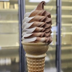 Soft serve vanilla chocolate swirl.