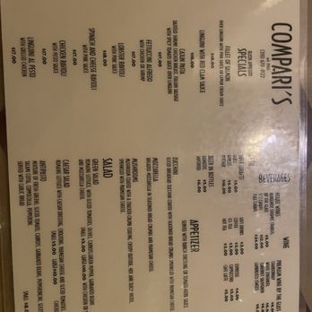 Compari's - Menu - Pizza Near Me - Los Angeles, California