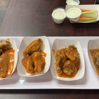 Outlaw Wings - The 4 sauce special. Huge wings. Definitely worth the price. - Chicken Wings Near Me - Broomfield, Colorado Outlaw Wings - The 4 sauce special. Huge wings. Definitely worth the price. - Chicken Wings Near Me - Broomfield, Colorado