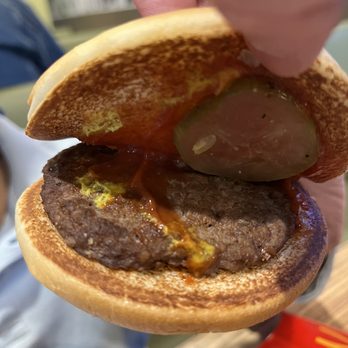 McDonald's - I swear the Hamburger - Happy Meal patty looks like the same size as the Big Mac patty! - Burgers Near Me - La Canada Flintridge, California McDonald's - I swear the Hamburger - Happy Meal patty looks like the same size as the Big Mac patty! - Burgers Near Me - La Canada Flintridge, California