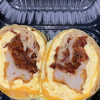 Rose Cafe & Donuts - Classic Breakfast Burrito with Bacon. Really delicious! - Donuts Near Me - San Clemente, California
