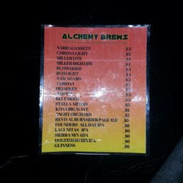 Beer list.