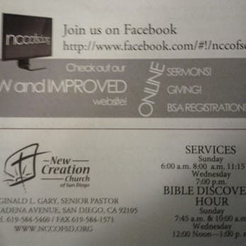 New Creation Church - Churches Near Me - San Diego, California New Creation Church - Churches Near Me - San Diego, California
