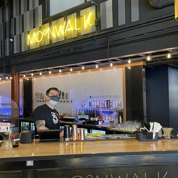 Moonwalk - a man in a mask behind the bar - Cocktail Bars Near Me - Albuquerque, New Mexico