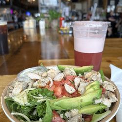 Cobb Salad with their summer(?) tea.