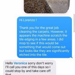Quality Carpet Cleaning - Text dialogue