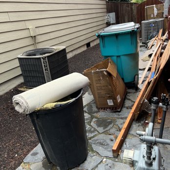 Abraham's Floor Covering - Weeks of garbage that I had to remove myself when it was included in my package. - Flooring Near Me - Vancouver, Washington
