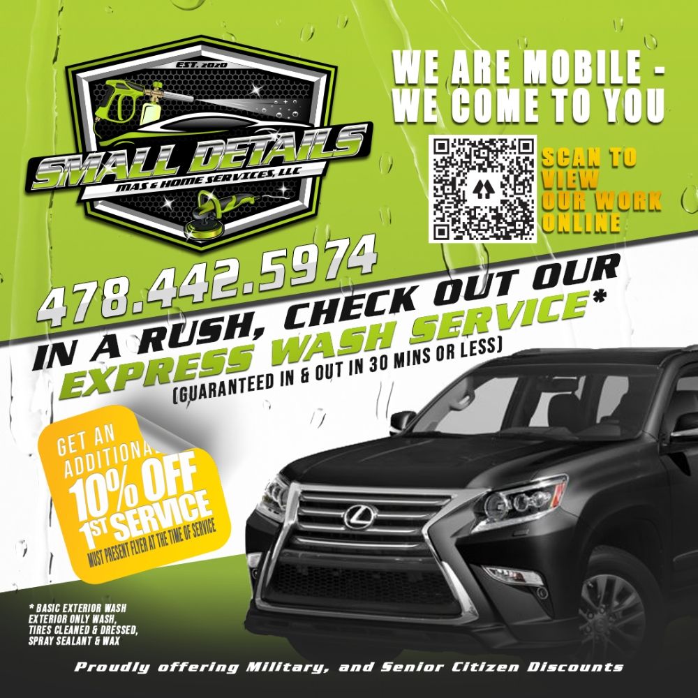 SMALL DETAILS MOBILE AUTO SPA Updated April 2024 15 Photos Warner Robins, Auto