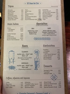 Menu photo 1 El Vaso de Oro Barcelona, B