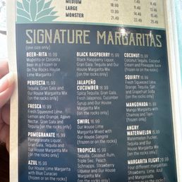 Drink menu