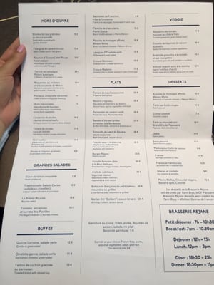 Menu photo 2 Brasserie Réjane Paris, 75