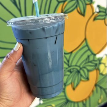 Mugs Coffee House - Blue butterfly pea matcha with lavender and oatmilk - Coffee & Tea Near Me - Lebanon, Oregon