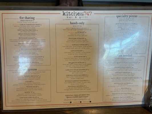 Menu photo 2 kitchen747 Roseville, CA
