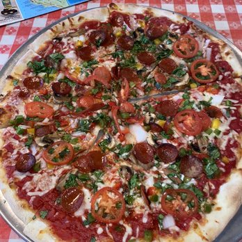 James Angelo's Underground Pizza - Veggie lover pizza with pepperoni - Pizza Near Me - Kamuela, Hawaii