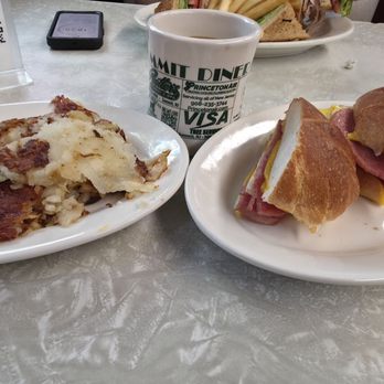 Summit Diner - Taylor ham egg and cheese on a roll. Side of home fries. - Diners Near Me - Summit, New Jersey Summit Diner - Taylor ham egg and cheese on a roll. Side of home fries. - Diners Near Me - Summit, New Jersey