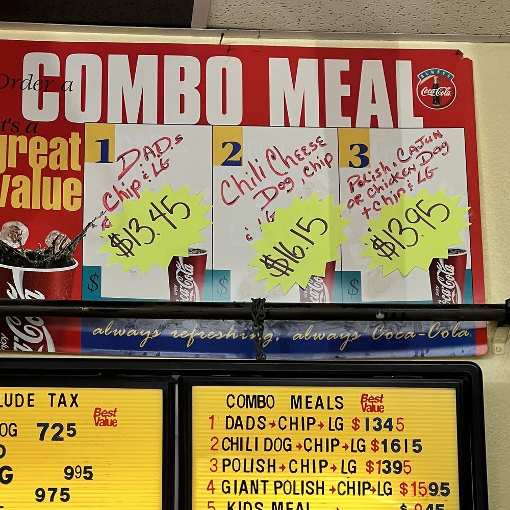 Dad's Hot Dogs - New prices on Combos - Hot Dogs Near Me - Stockton, California