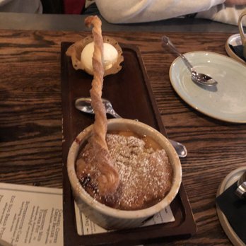 Yardbird - Peach cobbler with ice cream and house made churro - Southern Near Me - Las Vegas, Nevada Yardbird - Peach cobbler with ice cream and house made churro - Southern Near Me - Las Vegas, Nevada