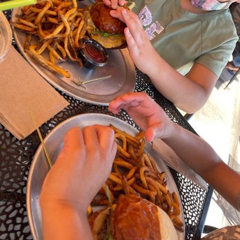 Savage Goods - Veggie burger and beef burger with fries - Breakfast & Brunch Near Me - El Paso, Texas Savage Goods - Veggie burger and beef burger with fries - Breakfast & Brunch Near Me - El Paso, Texas