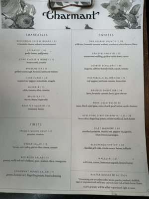 Menu photo 1 The Restaurant at Charmant La Crosse, WI