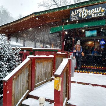 Alpine Brew Deck - Alpine Brew Deck is the only place to be when it snows in Helen, Georgia. - Sports Bars Near Me - Helen, Georgia