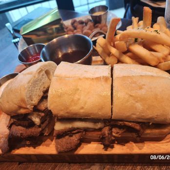 Yardbird - Slow roasted beef dip sandwich - New American Near Me - Washington, DC, District of Columbia Yardbird - Slow roasted beef dip sandwich - New American Near Me - Washington, DC, District of Columbia