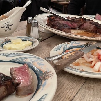 Peter Luger - Steak for Two, Sliced Tomatoes & Onions with Luger's Own sauce (for 2) - Steakhouses Near Me - Brooklyn, New York Peter Luger - Steak for Two, Sliced Tomatoes & Onions with Luger's Own sauce (for 2) - Steakhouses Near Me - Brooklyn, New York