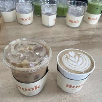 Nook Coffee Bar - Honey lavender latte & Spanish latte - Coffee & Tea Near Me - Torrance, California