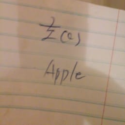 General Tso's combo w/Apple Sticks. Written order.