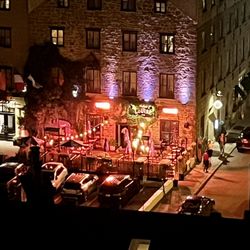 Lōuise Taverne & Bar à Vin - Looks like the Moulin Rouge...I saw this from the upper part of the city and just had to find it! So glad I did
