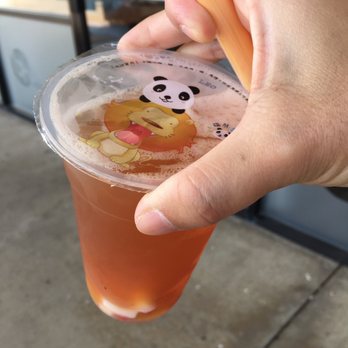 Boba Heaven - Cute panda on my boba! - Bubble Tea Near Me - Garland, Texas